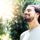 man breathing easy on a sunny day